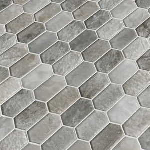 Image 5 of Savoy Picket Brown Glossy 11-1/2" x 12" SMOT-GLSPK-SAVOY8MM MSI Surfaces Hexagon Mosaic Tiles sold at Floors & Baths Pro's