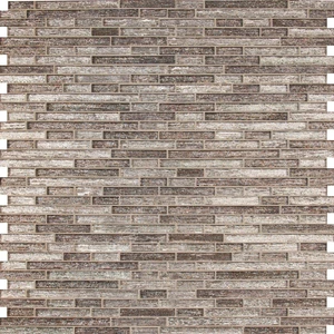 Image 4 of Luxe Interlocking Brown Glossy 12" x 12" SMOT-GLSIL-LUX8MM MSI Surfaces Rectangle Mosaic Tiles sold at Floors & Baths Pro's