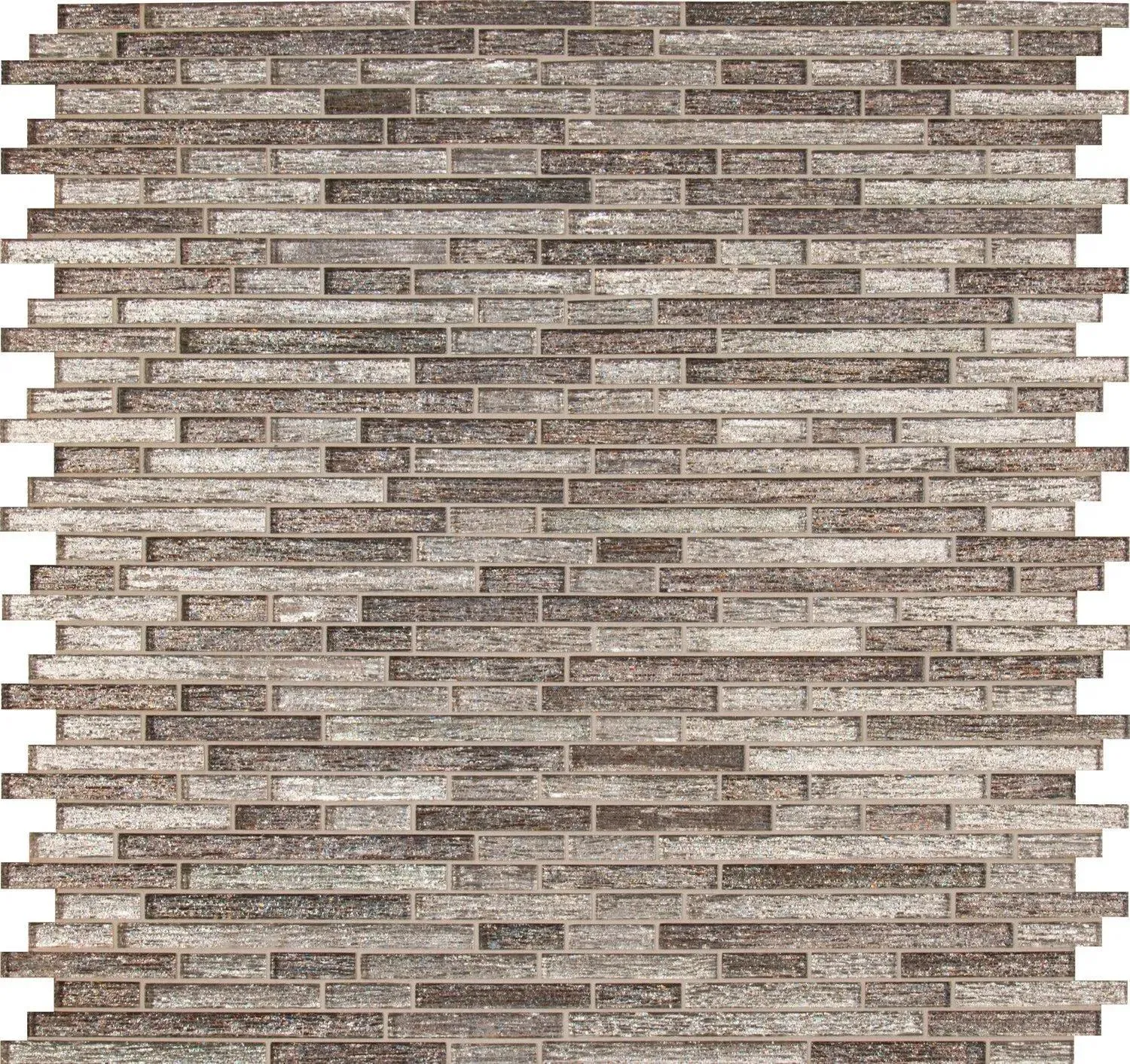 Luxe Interlocking Brown Glossy 12" x 12" SMOT-GLSIL-LUX8MM MSI Surfaces Rectangle Mosaic Tiles