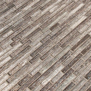 Image 5 of Luxe Interlocking Brown Glossy 12" x 12" SMOT-GLSIL-LUX8MM MSI Surfaces Rectangle Mosaic Tiles sold at Floors & Baths Pro's