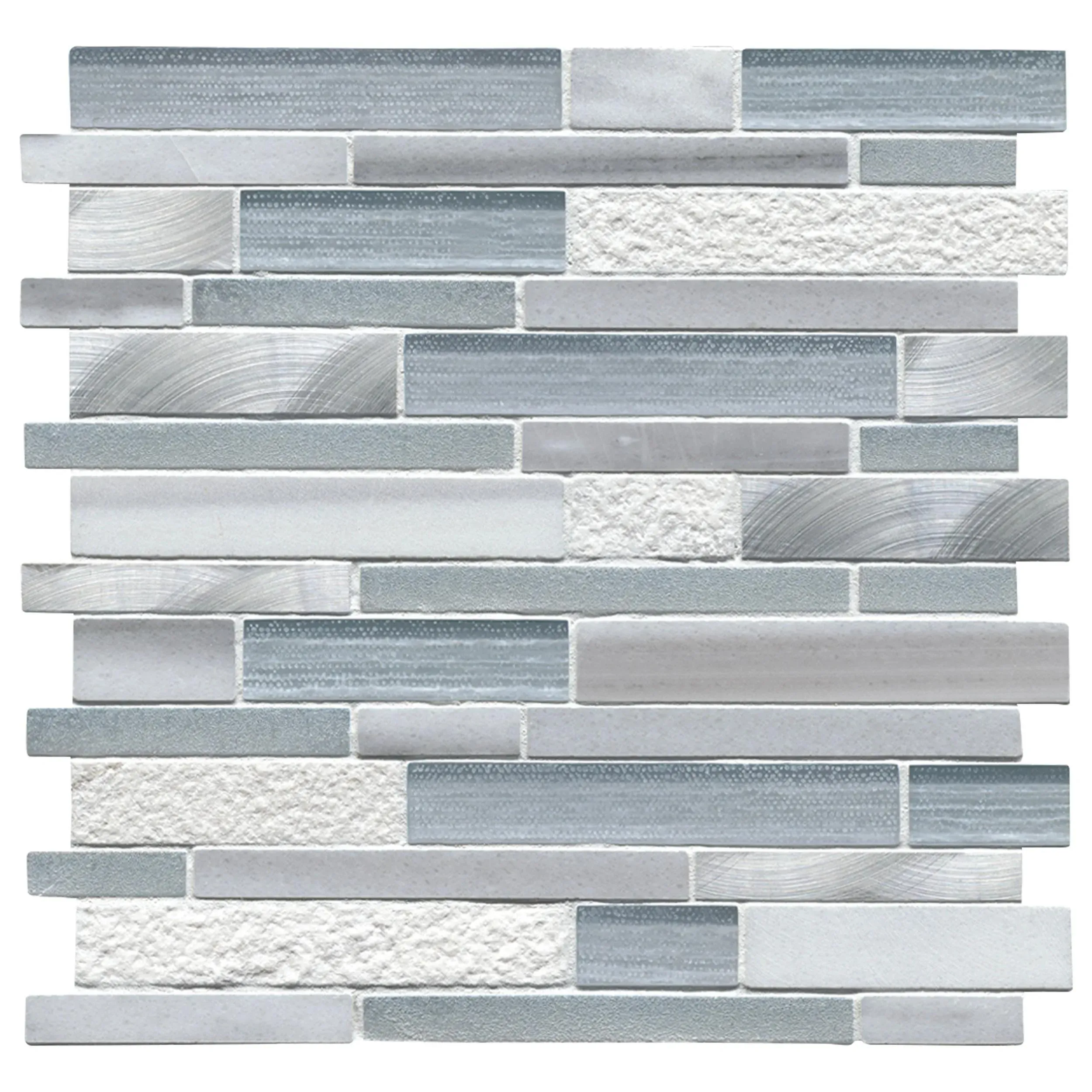 Harlow 12" x 12" SMOT-SGLSMTIL-HAR8MM MSI Surfaces Rectangle Mosaic Tiles
