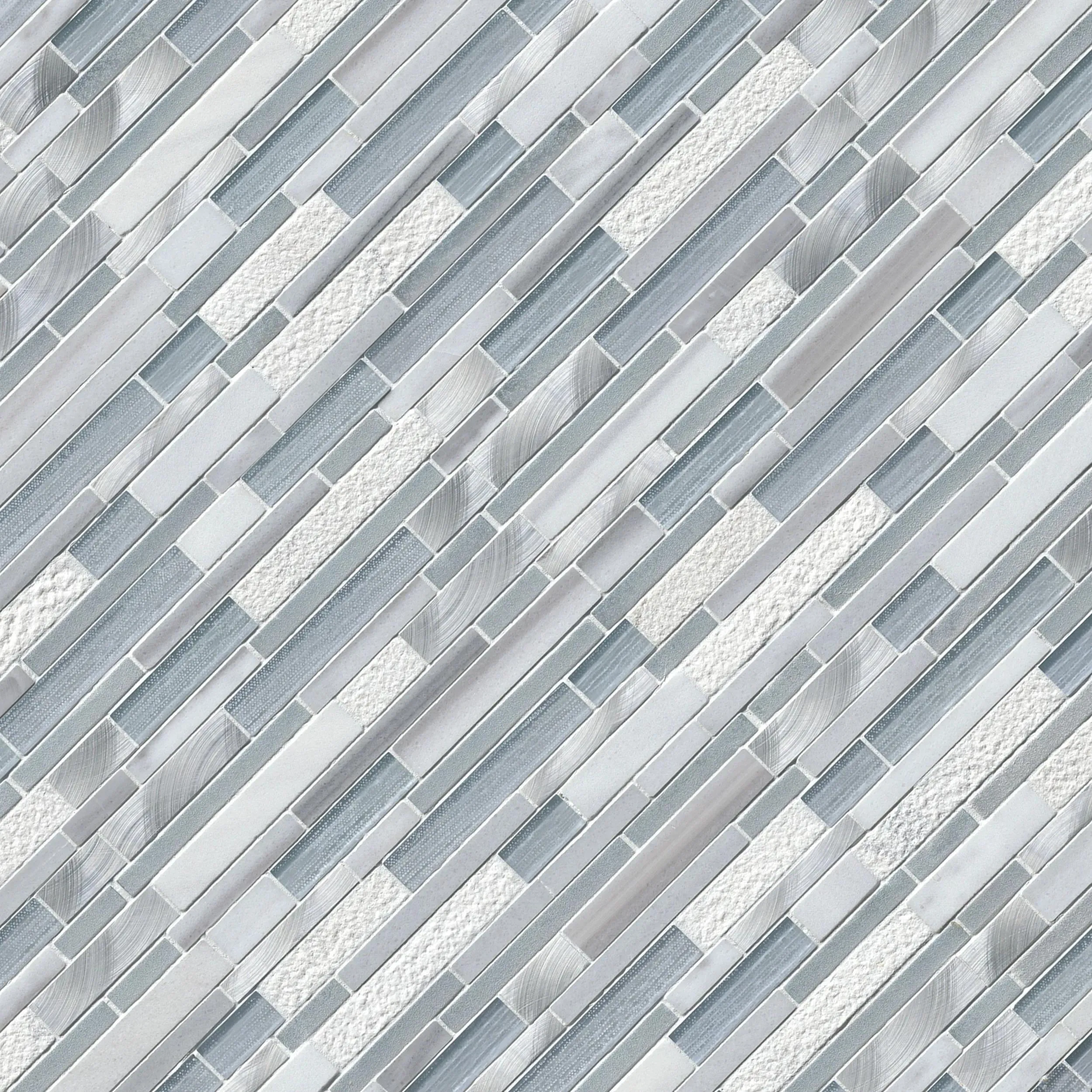 Harlow 12" x 12" SMOT-SGLSMTIL-HAR8MM MSI Surfaces Rectangle Mosaic Tiles