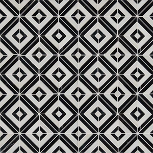 Image 4 of Rhombix Nero Black Polished 12" x 12" SMOT-RHOMBIX-NEROP MSI Surfaces Square Mosaic Tiles sold at Floors & Baths Pro's