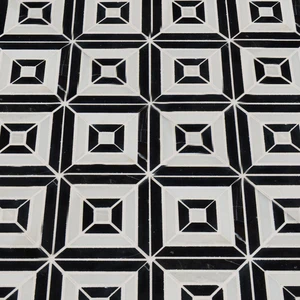 Image 5 of Rhombix Nero Black Polished 12" x 12" SMOT-RHOMBIX-NEROP MSI Surfaces Square Mosaic Tiles sold at Floors & Baths Pro's