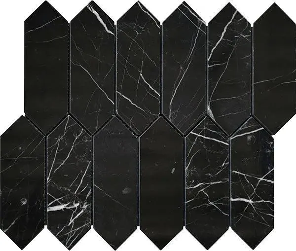 Terra Marble Nero Marquina Polished 10" x 13" NEMALH Centura Other Mosaic Tiles