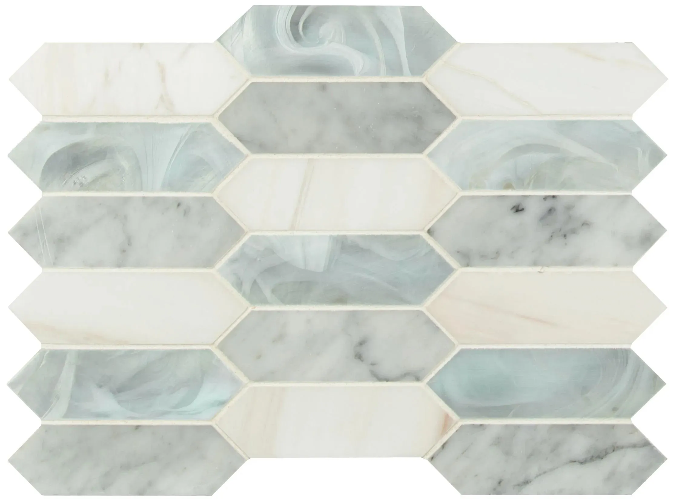 Cienega Springs 10" x 13-25/32" SMOT-SGLSPK-CIESPR6MM MSI Surfaces Hexagon Mosaic Tiles