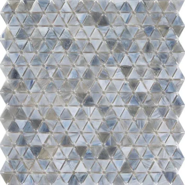 Symphony Trigonal Pewter Glossy 12" x 12" SYTRPEWTER Centura Square Mosaic Tiles