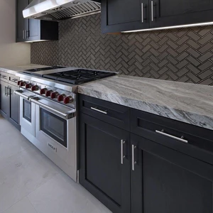 Image 2 of Metallic Gray-Dark Glossy 11" x 14" SMOT-GLS-MEGRBEHB8MM MSI Surfaces Rectangle Mosaic Tiles sold at Floors & Baths Pro's