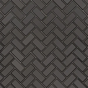 Image 3 of Metallic Gray-Dark Glossy 11" x 14" SMOT-GLS-MEGRBEHB8MM MSI Surfaces Rectangle Mosaic Tiles sold at Floors & Baths Pro's