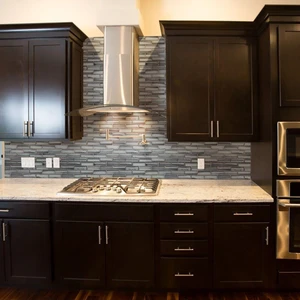 Image 2 of Ombre Grigia Gray-Dark Glossy 11-1/2" x 11-1/2" SMOT-GLSST-OMBGRI8MM MSI Surfaces Rectangle Mosaic Tiles sold at Floors & Baths Pro's