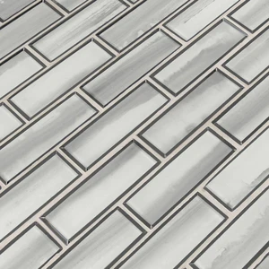 Image 5 of Ombre Grigia Gray-Dark Glossy 11-1/2" x 11-1/2" SMOT-GLSST-OMBGRI8MM MSI Surfaces Rectangle Mosaic Tiles sold at Floors & Baths Pro's