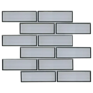  Ice Bevel Ice Bevel White-Cool Glossy 11-1/2" x 11-1/2" SMOT-GLSST-ICEBE8MM MSI Surfaces Rectangle Mosaic Tiles 