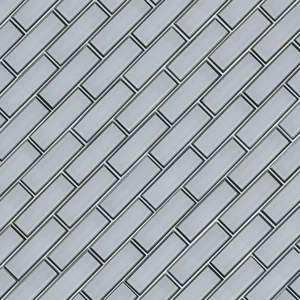 Image 3 of Ice Bevel White-Cool Glossy 11-1/2" x 11-1/2" SMOT-GLSST-ICEBE8MM MSI Surfaces Rectangle Mosaic Tiles sold at Floors & Baths Pro's