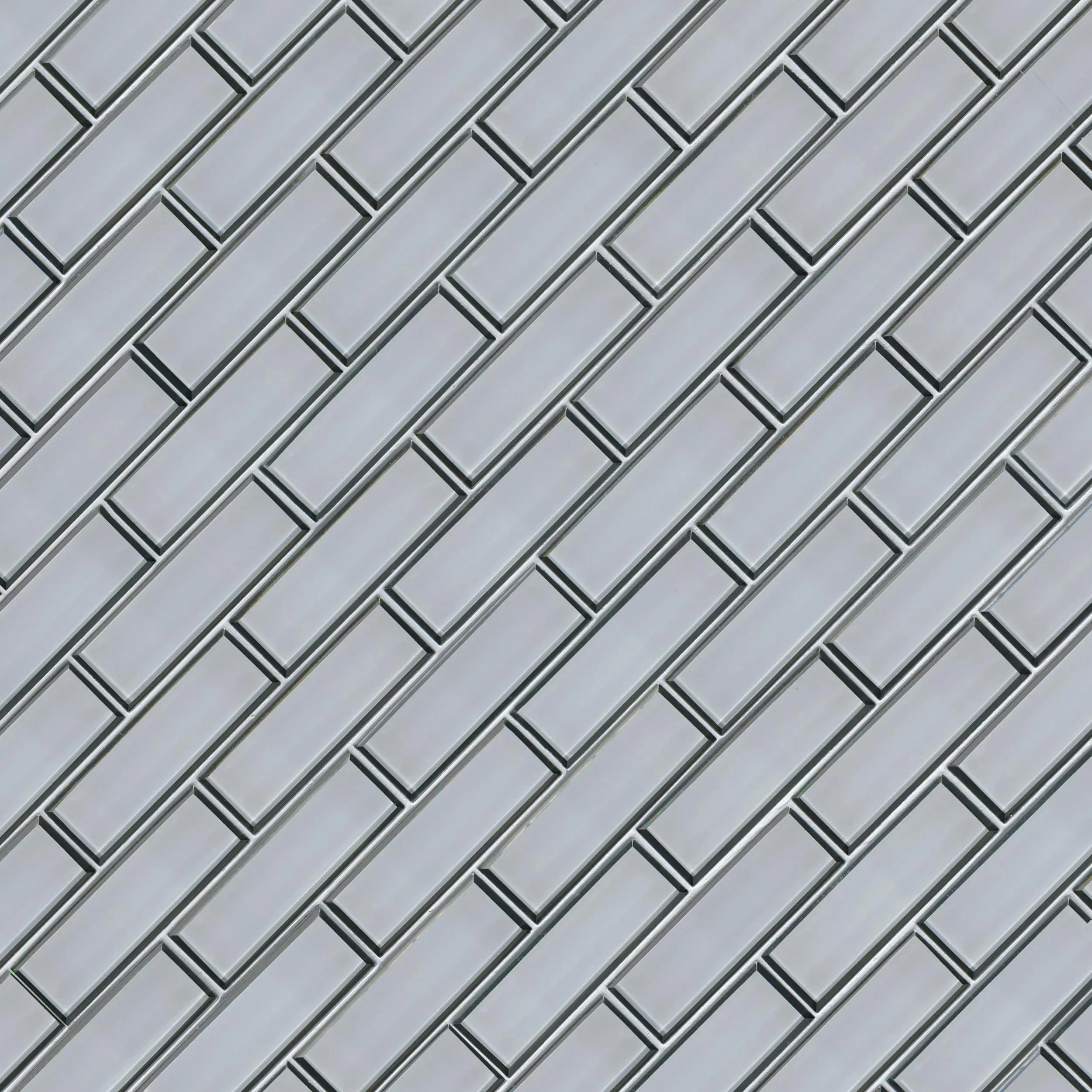 Ice Bevel White-Cool Glossy 11-1/2" x 11-1/2" SMOT-GLSST-ICEBE8MM MSI Surfaces Rectangle Mosaic Tiles
