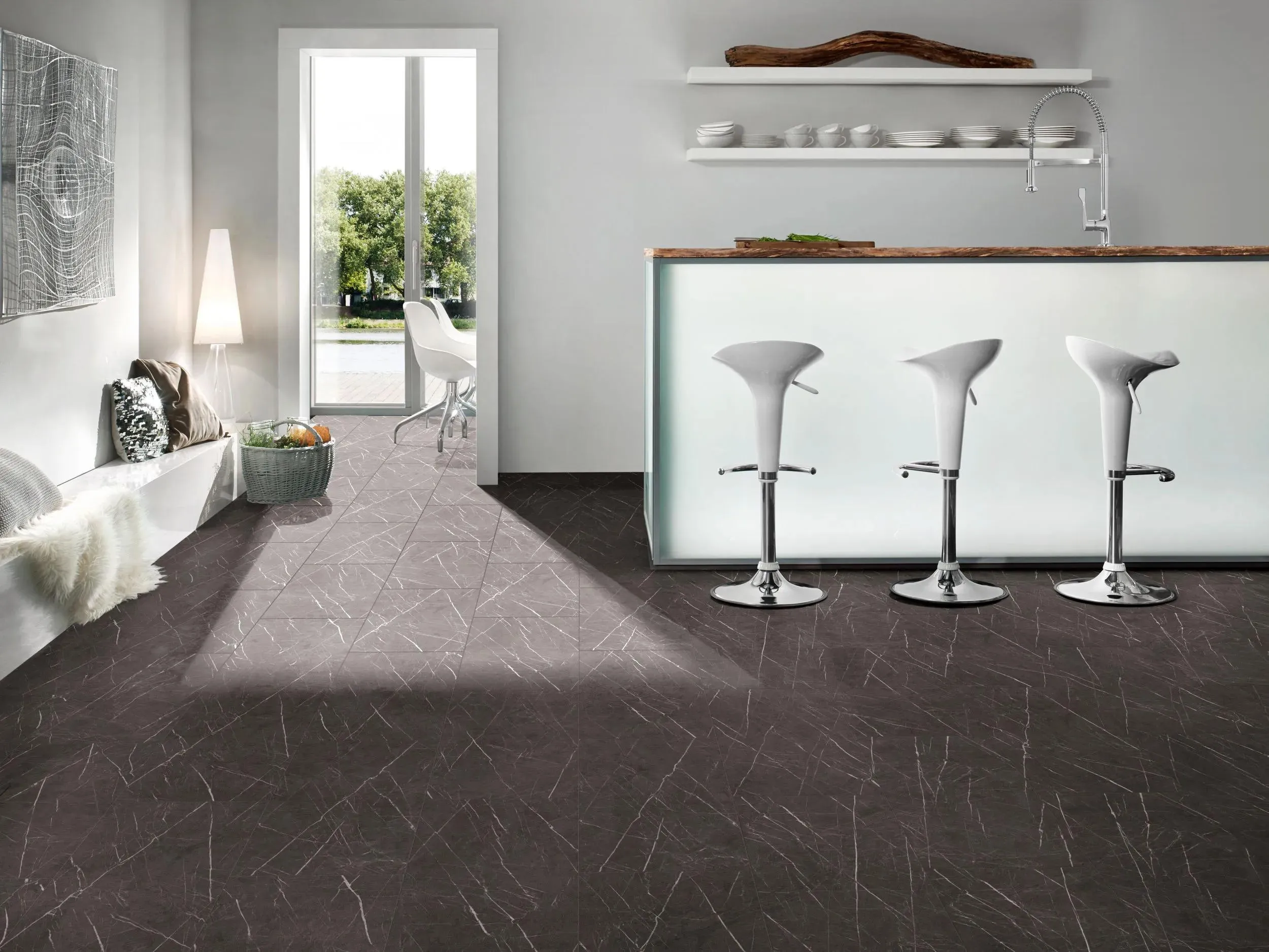 Tiles Oceana Midnight OCN9621 Gray Laminate Flooring