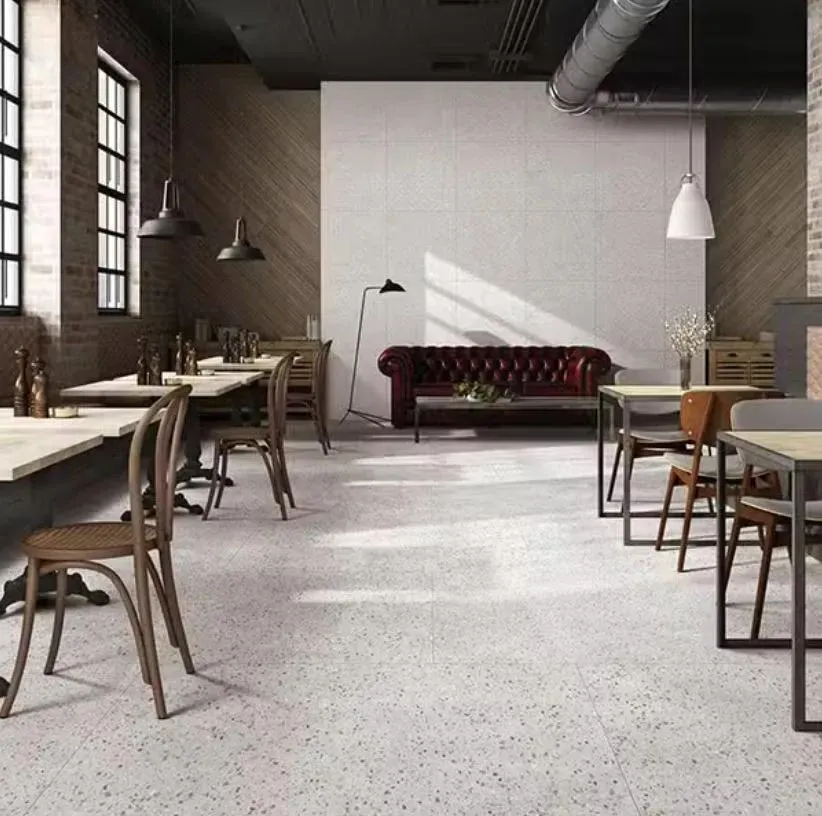 Color Terrazzo Grey Matte 24" x 24" (566556040R) Stone Look Floor Tiles