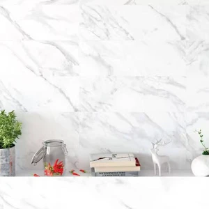 Image 3 of Abadia Bright White Glossy 12" x 24" (563881020P) Marble Look Floor Tiles sold at Floors & Baths Pro's