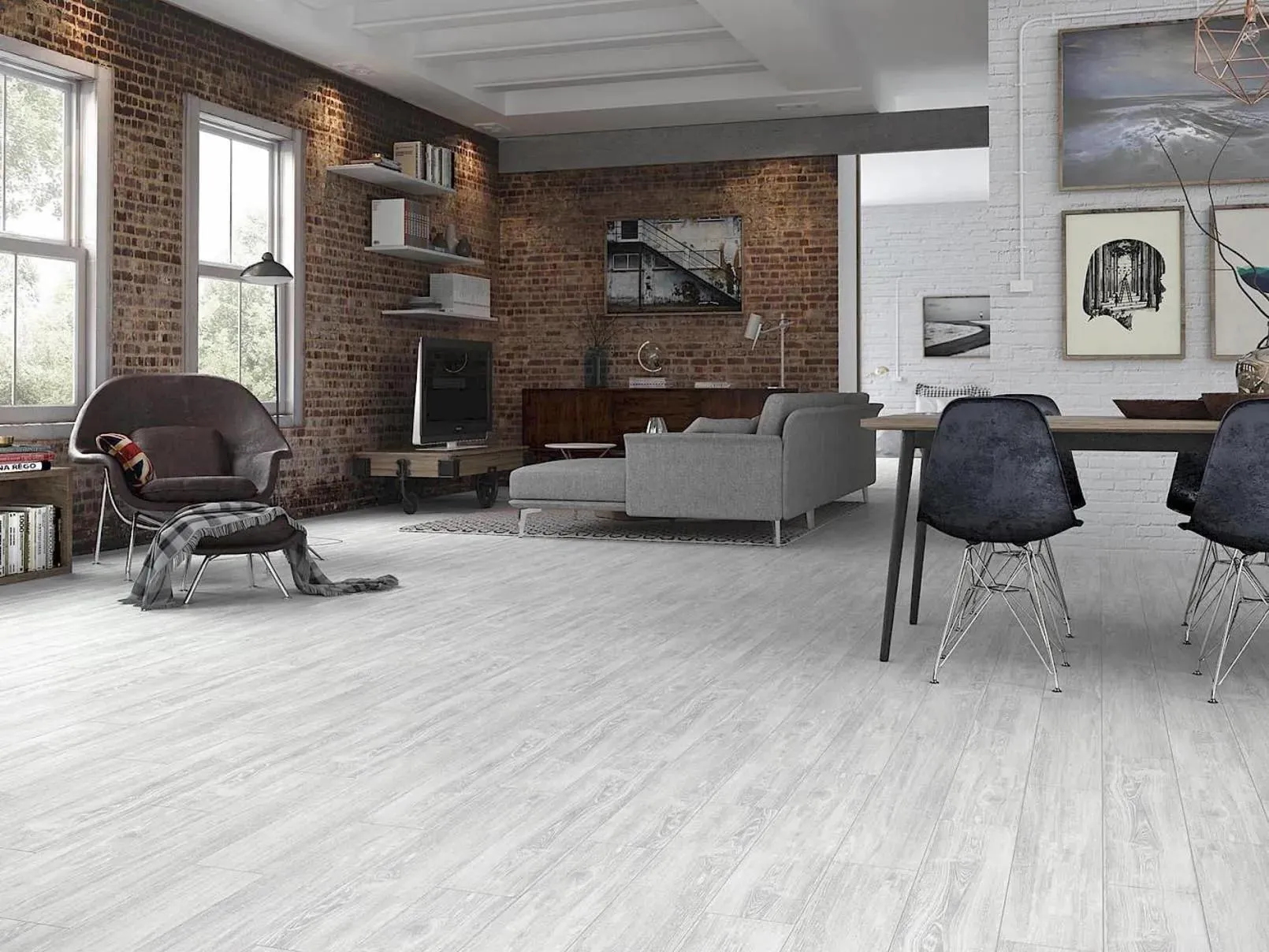Lakeland Blanco Matte 6" x 36" (LABL636) Wood Look Floor Tiles