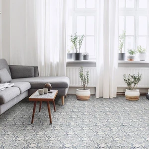 Image 2 of Kenzzi Indigo Blue Matte 8" x 8" (NIND8X8) Geometric Look Floor Tiles sold at Floors & Baths Pro's