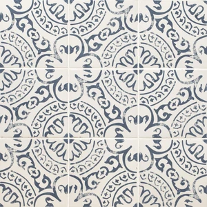 Image 4 of Kenzzi Indigo Blue Matte 8" x 8" (NIND8X8) Geometric Look Floor Tiles sold at Floors & Baths Pro's