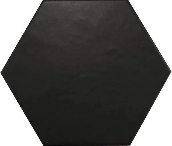 Hexatile Matte Nero 7" x 8" (7.69 sqft/box) (HE20338NN) Uniform Color Look Floor Tiles