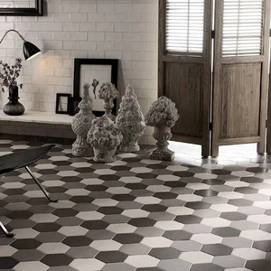 Image 4 of Hexatile Matte Nero 7" x 8" (7.69 sqft/box) (HE20338NN) Uniform Color Look Floor Tiles sold at Floors & Baths Pro's