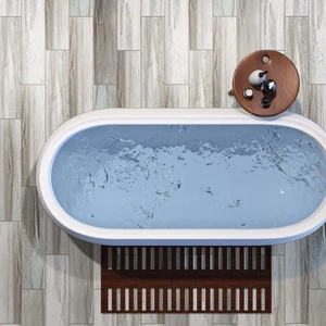 Image 2 of Carolina Timber Gray-Dark Matte 6" x 24" (NCARTIMGRE6X24-N) Wood Look Floor Tiles sold at Floors & Baths Pro's