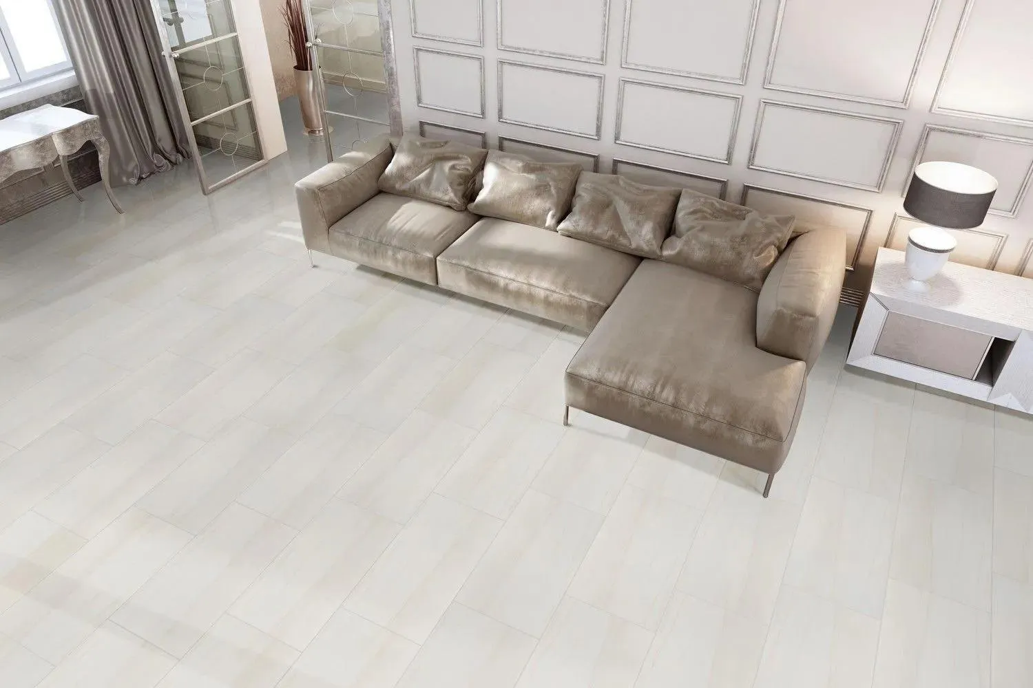 Eden Dolomite White-Cool Matte 12" x 24" (NEDEDOL1224) Marble Look Floor Tiles