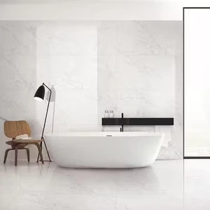 Image 2 of Carrara White Polished 24" x 24" (56603102424P) Marble Look Floor Tiles sold at Floors & Baths Pro's