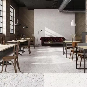 Image 2 of Color Terrazzo White Matte 24" x 24" (566551040R) Stone Look Floor Tiles sold at Floors & Baths Pro's