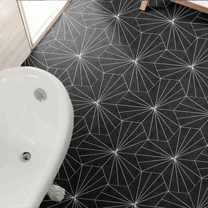 Image 2 of Aster Nero Natural 9" x 10" (ASTNEGHEX0910N) Traditional Look Floor Tiles sold at Floors & Baths Pro's