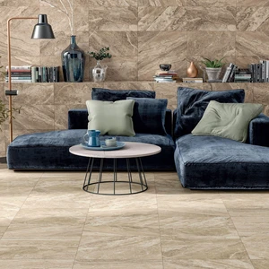 Image 3 of Vesta Taupe Natural 12" x 24" (UVESTAF16BG) Marble Look Floor Tiles sold at Floors & Baths Pro's