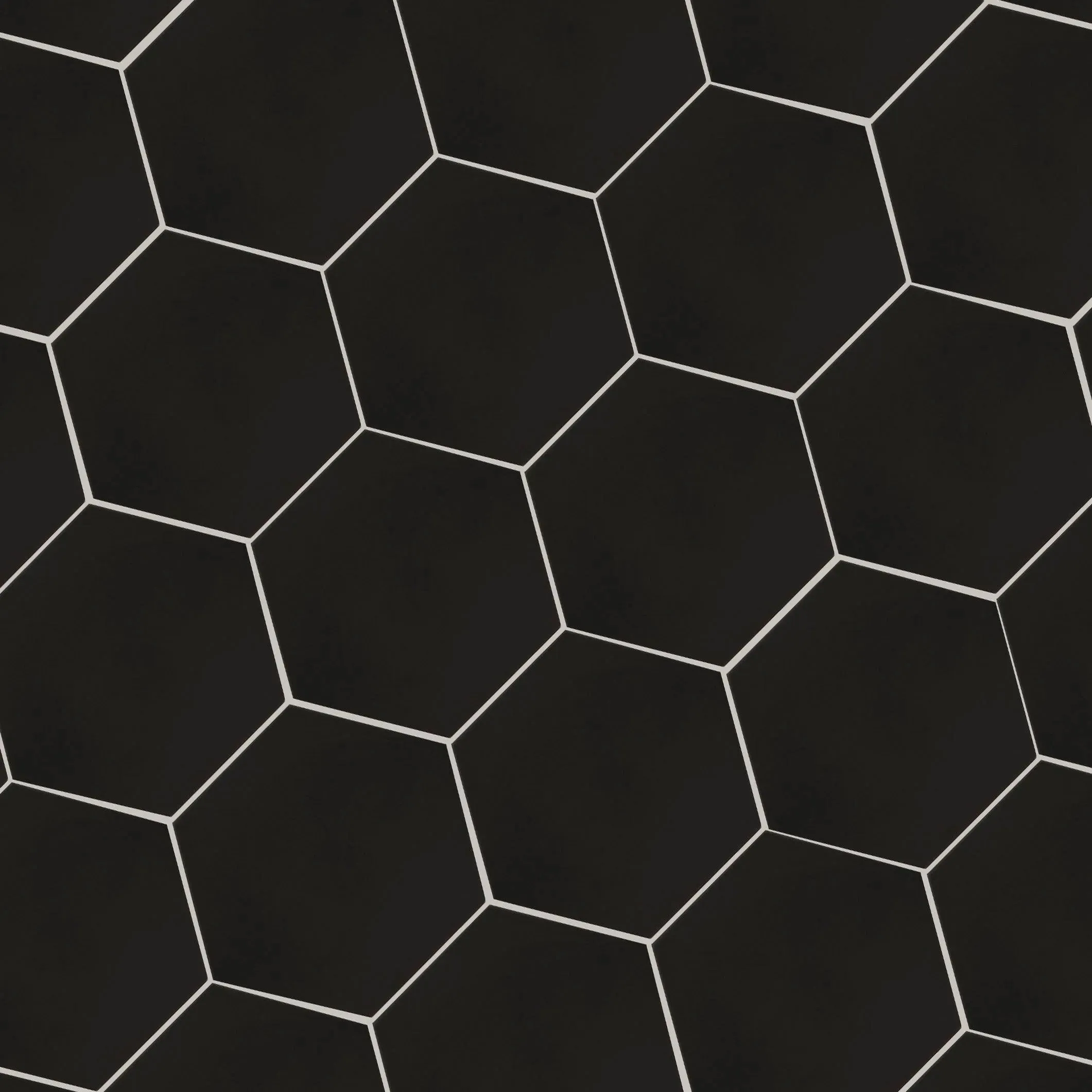 Hexley Matte Graphite 9" x 10-1/2" (NHEXGRA9X10.5HEX) Stone Look Floor Tiles