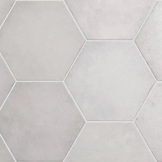 Heritage Snow Mixed 7" x 8" (HER24950) Concrete Look Floor Tiles