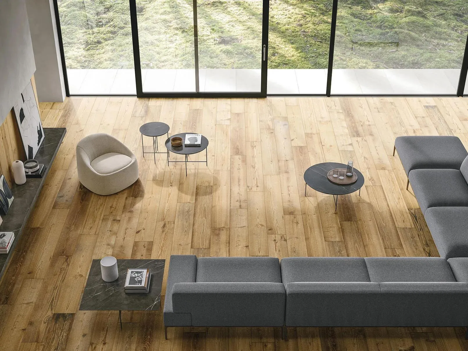 Centura Floor Tile Cortina Honey Matte 6" x 36" (COHO636) Natural, Wood Look Floor Tiles