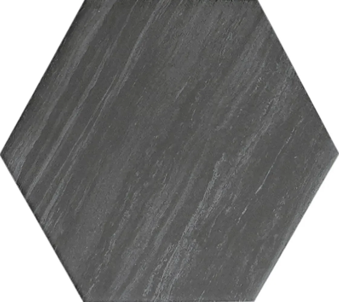 Lithos Hexagon Dark Matte 4-1/2" x 4" (LIT27974) Marble Look Floor Tiles