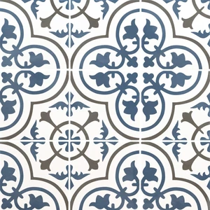 Image 4 of Kenzzi Zanzibar Blue Matte 8" x 8" (NZAN8X8) Geometric Look Floor Tiles sold at Floors & Baths Pro's