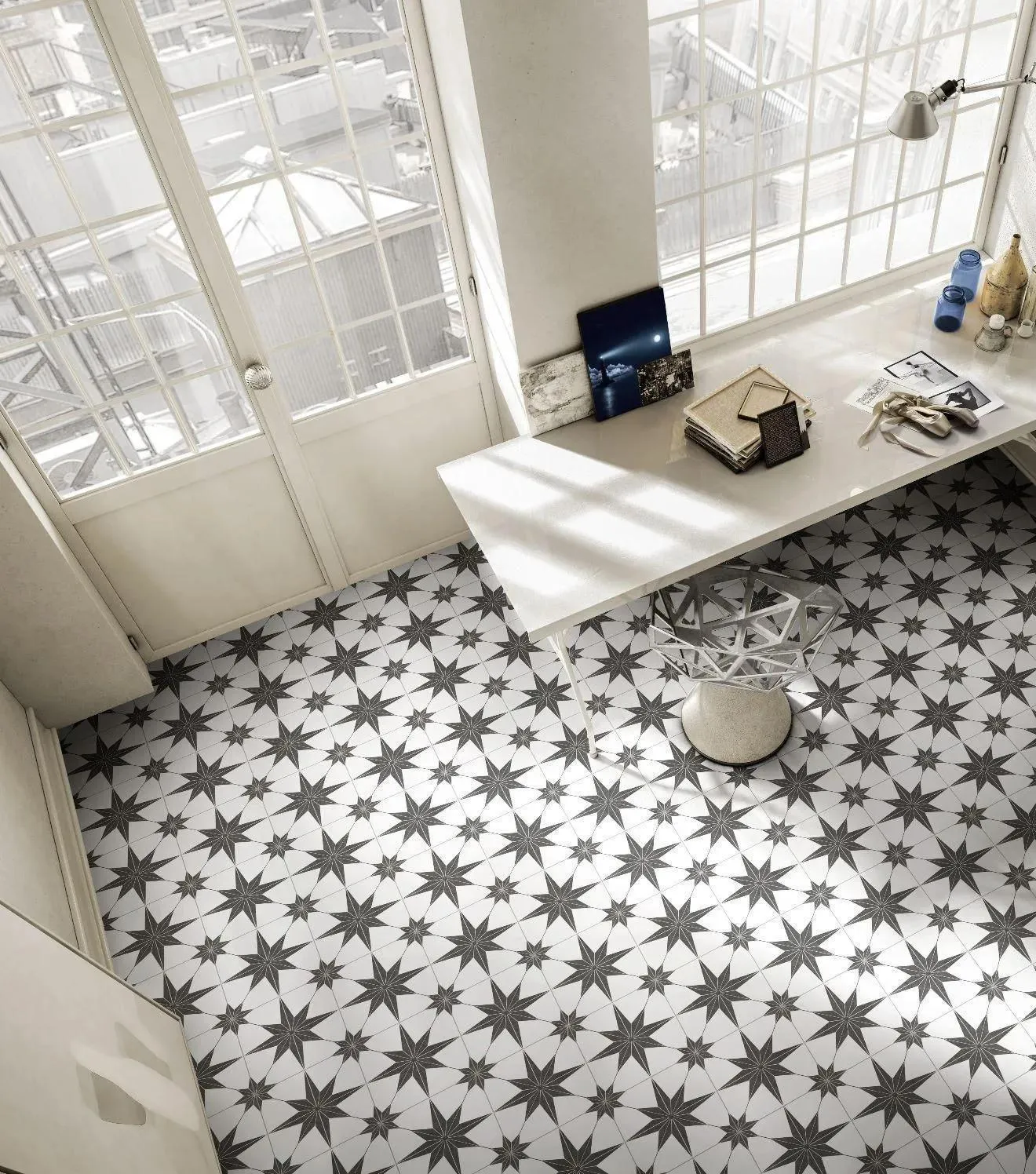 Stella Nero Natural 10" x 10" (STENER1010N) Traditional Look Floor Tiles