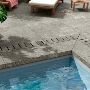 Image 4 of Kingstone 2cm Platinum Natural 32" x 32" (KST17RT) Stone Look Floor Tiles sold at Floors & Baths Pro's
