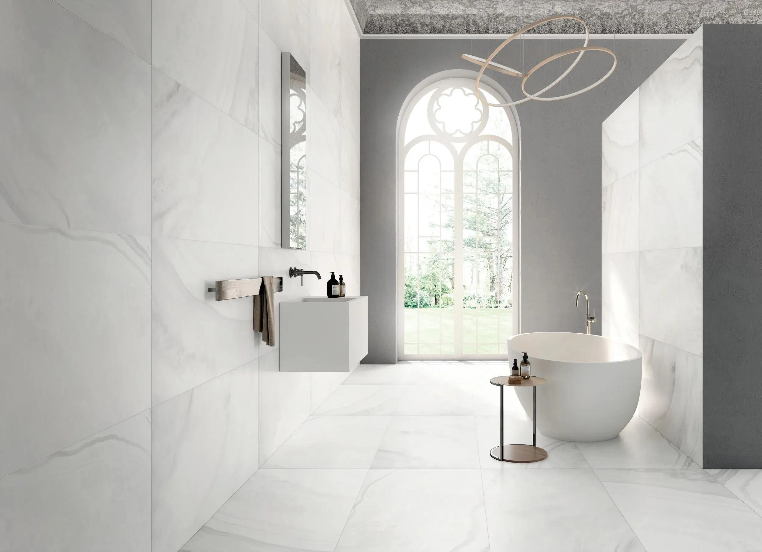 Vera Vena White Onyx Polished 24" x 24" (VERONY2424LR) Marble Look Floor Tiles