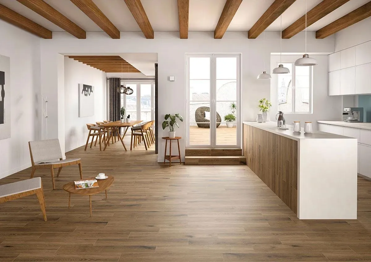 Antoni Matte Cafe 6" x 36" (NANTCAF6X36) Wood Look Floor Tiles