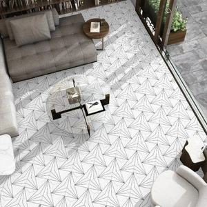 Image 2 of Aster Blanco Natural 9" x 10" (ASTBLAHEX0910N) Traditional Look Floor Tiles sold at Floors & Baths Pro's