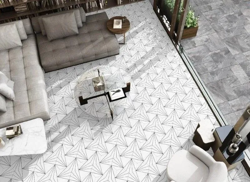 Aster Blanco Natural 9" x 10" (ASTBLAHEX0910N) Traditional Look Floor Tiles
