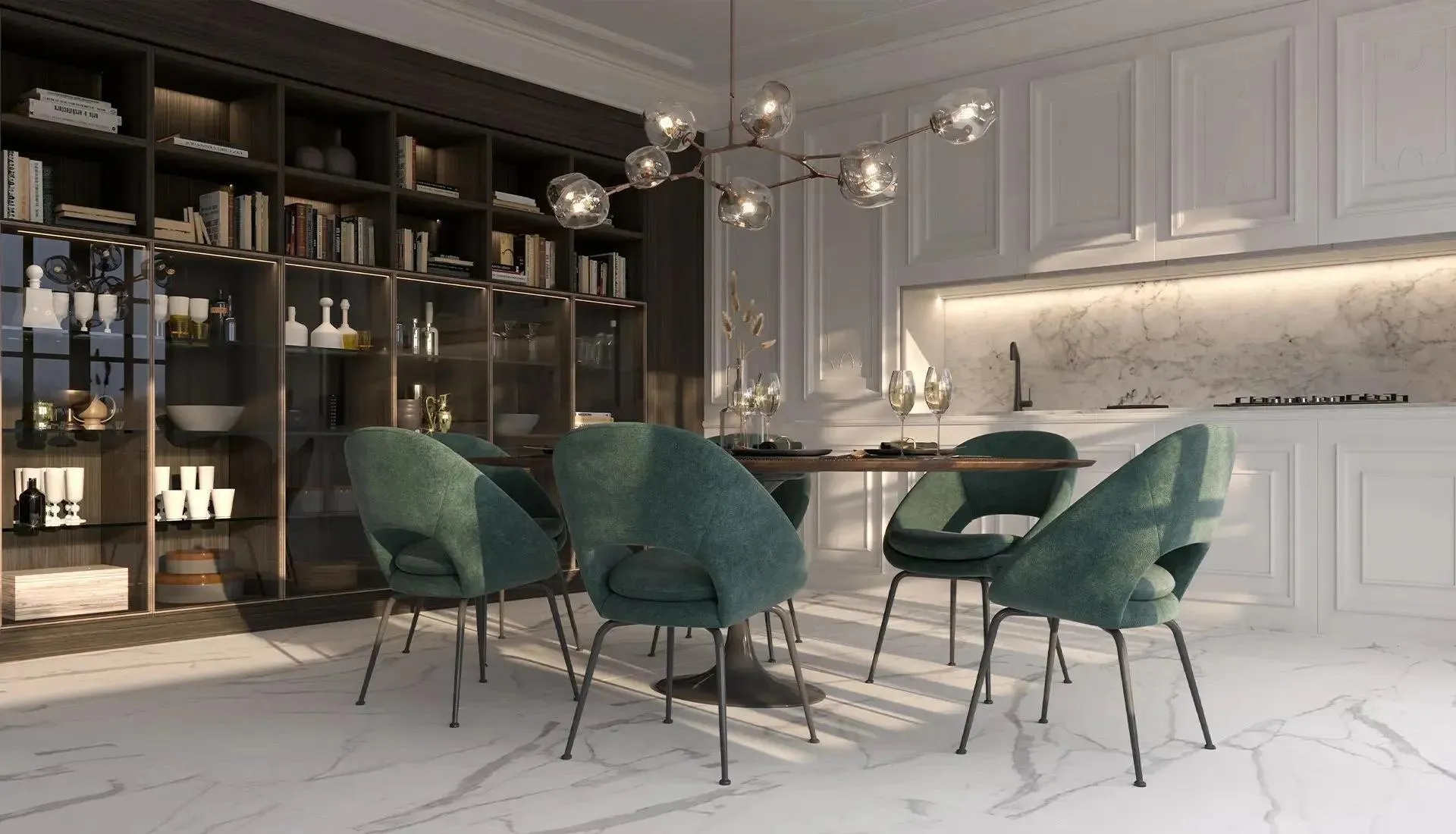 La Marca Statuario Nuovo Honed 24" x 48" (4500-0844-0) Marble Look Floor Tiles
