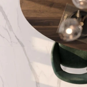 Image 3 of La Marca Statuario Nuovo Honed 24" x 48" (4500-0844-0) Marble Look Floor Tiles sold at Floors & Baths Pro's