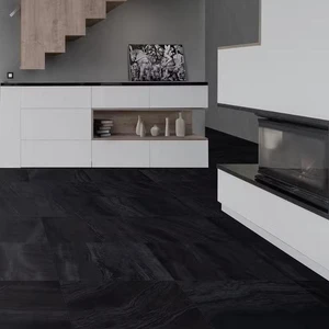 Image 2 of Nohva Black Matte 24" x 24" (564404040R) Stone Look Floor Tiles sold at Floors & Baths Pro's