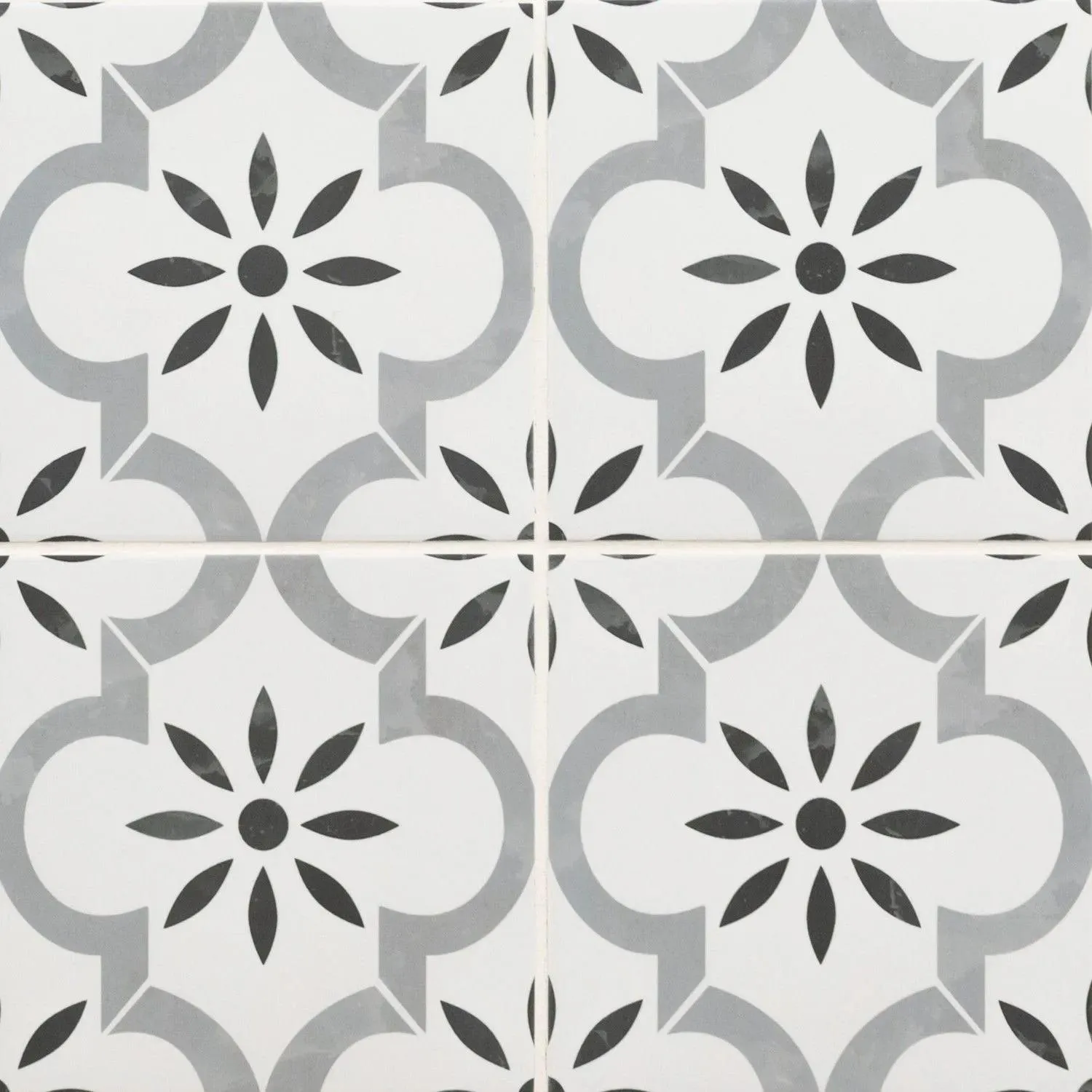 Kenzzi Azila Blue Matte 8" x 8" (NAZIL8X8) Geometric Look Floor Tiles