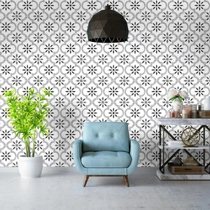 Image 2 of Kenzzi Azila Blue Matte 8" x 8" (NAZIL8X8) Geometric Look Floor Tiles sold at Floors & Baths Pro's
