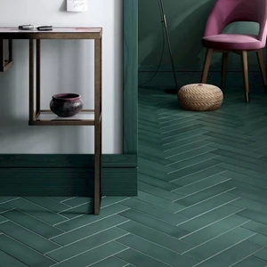 Image 3 of Stromboli Viridian Green Matte 3-1/2" x 14-1/2" (7.02 sqft/box) (ST25888N) Uniform Color Look Floor Tiles sold at Floors & Baths Pro's