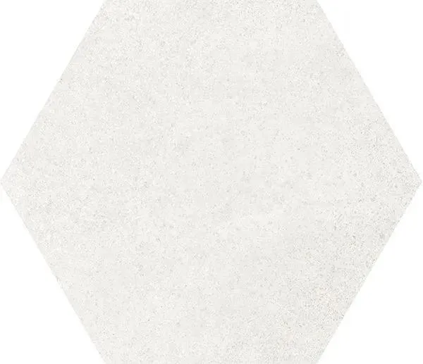 Hexatile Cement White Matte 7" x 8" (7.69 sqft/box) (HE22092NN) Concrete Look Floor Tiles